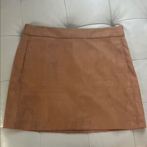 J. Crew Faux Suede Brown Mini Skirt